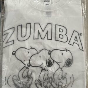 Zumba Peanuts White and Blue Shirt